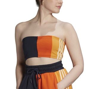 ADIDAS | Black and Orange Crop Tube Top